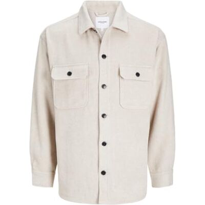 JACK & JONES Overshirt för män, avslappnad passform, overshirt, Peyote, XXL JACK & JONES Overshirt för män, avslappnad passform, overshirt, Peyote, XXL