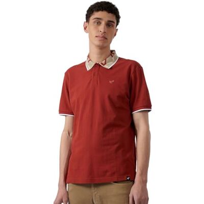 KAPORAL , Polo, modell Noah, herr, Paprika, 2XL; vanlig passform, korta ärmar, polokrage, Paprika, XXL KAPORAL , Polo, modell Noah, herr, Paprika, 2XL; vanlig passform, korta ärmar, polokrage, Paprika, XXL