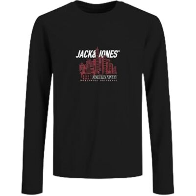 JACK & JONES Joryork Tee Ls Crew Neck FST Mni, svart, 110 JACK & JONES Joryork Tee Ls Crew Neck FST Mni, svart, 110