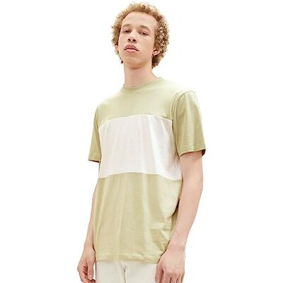 TOM TAILOR Denim herr basic t-shirt med cutline-stil, 32246-trädgårdsväxt, XXL TOM TAILOR Denim herr basic t-shirt med cutline-stil, 32246-trädgårdsväxt, XXL