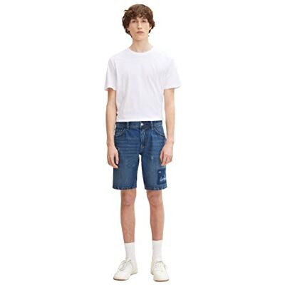 TOM TAILOR Denim Herr Jeans Bermuda shorts 1031120, 10123 Destroyed Mid Stone Blue Denim, XS TOM TAILOR Denim Herr Jeans Bermuda shorts 1031120, 10123 Destroyed Mid Stone Blue Denim, XS