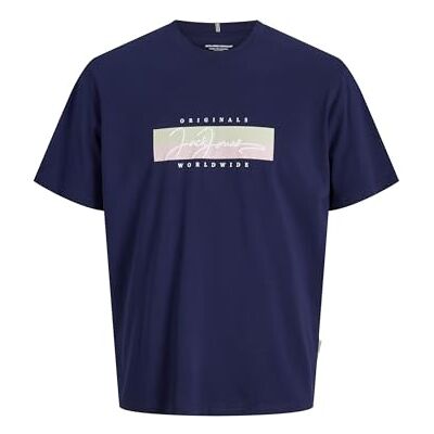 JACK & JONES Jorfrederiksberg Box Script Tee Ss Cn Ln, Ocean Cavern, XS JACK & JONES Jorfrederiksberg Box Script Tee Ss Cn Ln, Ocean Cavern, XS