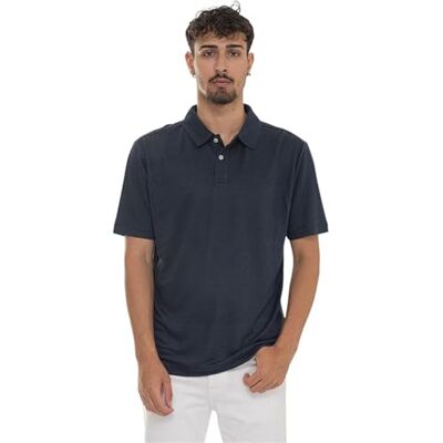GANT LINEN SS POLO, Kvällsblå, XL GANT LINEN SS POLO, Kvällsblå, XL