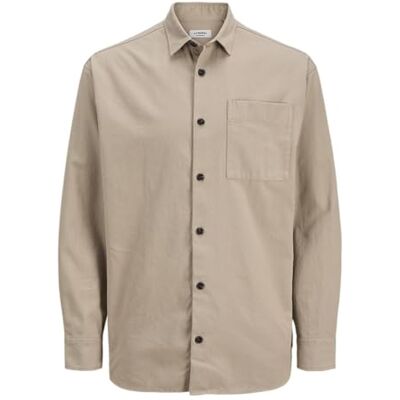JJ REBEL Jrebedge Overshirt Ls Sn, Rostad cashew, XL JJ REBEL Jrebedge Overshirt Ls Sn, Rostad cashew, XL