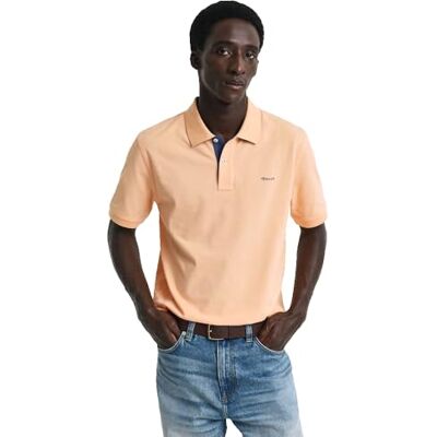 GANT REG CONTRAST PIQUE SS POLO, Teak, M GANT REG CONTRAST PIQUE SS POLO, Teak, M