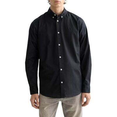 Scotch & Soda herr Core-Oxford solid skjorta, Svart 0008, XXL Scotch & Soda herr Core-Oxford solid skjorta, Svart 0008, XXL