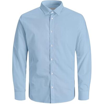 JACK & JONES Jjjoe Shirt Ls Plain Noos Pls – plus size, Kashmirblå, 6XL JACK & JONES Jjjoe Shirt Ls Plain Noos Pls – plus size, Kashmirblå, 6XL