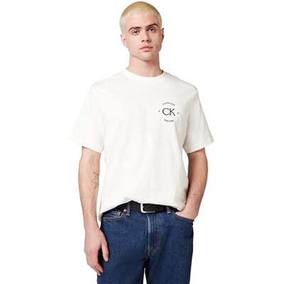 Calvin 20s April Graphic Seasonal Fashi Lv04re825g grafiska T-shirts, vit (Bright White), M för män Calvin 20s April Graphic Seasonal Fashi Lv04re825g grafiska T-shirts, vit (Bright White), M för män