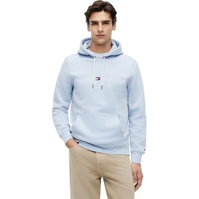 Tommy Hilfiger Tommy logo Tommy huvtröja Mw0Mw11599, blå, L Tommy Hilfiger Tommy logo Tommy huvtröja Mw0Mw11599, blå, L