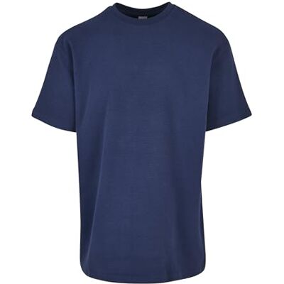 Urban Classics herr överdimensionerad våffla t-shirt, Mörkblått, M Urban Classics herr överdimensionerad våffla t-shirt, Mörkblått, M