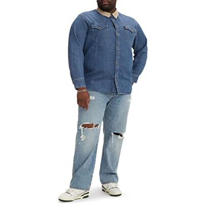 Levi's LEVI STRAUSS & CO. EUROPE SCA/COMM.VA Herr Light Indigo 501 Original B&T Worn, 44 34, Lätt indigo, 44W x 34L Levi's LEVI STRAUSS & CO. EUROPE SCA/COMM.VA Herr Light Indigo 501 Original B&T Worn, 44 34, Lätt indigo, 44W x 34L