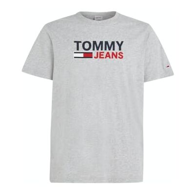 Tommy Jeans Tommy Hilfiger Herr TJM Reg Corp Logo Tee S/S T-shirts, GRÅ, S Tommy Jeans Tommy Hilfiger Herr TJM Reg Corp Logo Tee S/S T-shirts, GRÅ, S