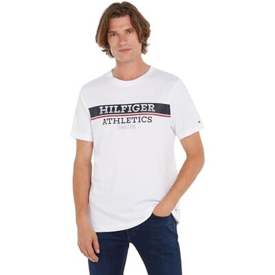 Tommy Hilfiger Herr Hilfiger Ath Tee S/S T-shirts, vit, XXL, Vitt, XXL Tommy Hilfiger Herr Hilfiger Ath Tee S/S T-shirts, vit, XXL, Vitt, XXL