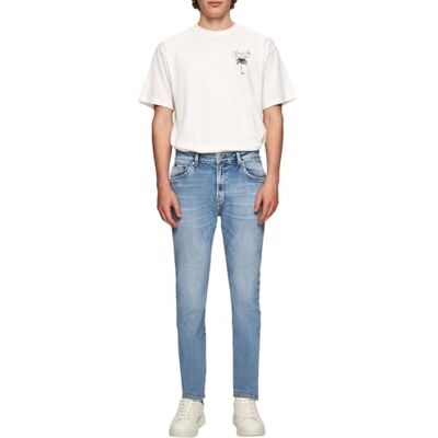 LTB Jeans herr Hollywood 300 – Rak Mid Rise Basic-5-ficks lätt tvätt blå av bomullsblandning – storlek W29L30, blå, 29W / 30L LTB Jeans herr Hollywood 300 – Rak Mid Rise Basic-5-ficks lätt tvätt blå av bomullsblandning – storlek W29L30, blå, 29W / 30L