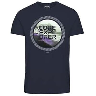 JACK & JONES JCOLOGO Print Tee SS Crew Neck FST, marinblå blazer, S JACK & JONES JCOLOGO Print Tee SS Crew Neck FST, marinblå blazer, S