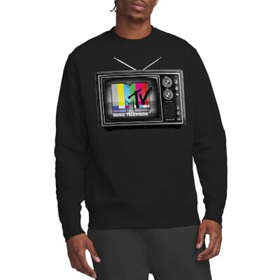 MTV - Logo MTV MTV Crew Sweatshirt, Svart, Small, Svart, S MTV - Logo MTV MTV Crew Sweatshirt, Svart, Small, Svart, S