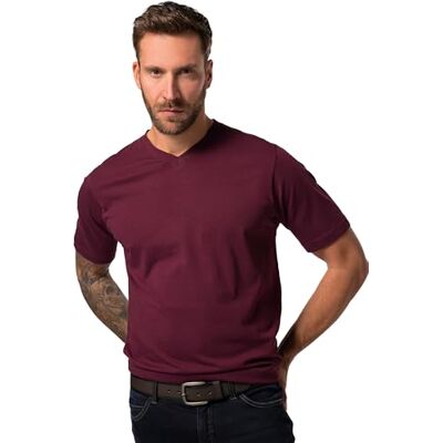 JP 1880 , män, stora storlekar, V-tröja, Mörkt vin, 6XL JP 1880 , män, stora storlekar, V-tröja, Mörkt vin, 6XL
