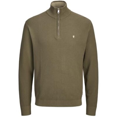 JACK & JONES Jprblurex stickad halv dragkedja, Sten grå, M JACK & JONES Jprblurex stickad halv dragkedja, Sten grå, M