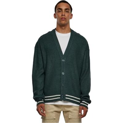 Urban Classics Herr Sporty Boxy Cardigan Sweater, Bottlegreen, XXL, Flaskgrön, XXL Urban Classics Herr Sporty Boxy Cardigan Sweater, Bottlegreen, XXL, Flaskgrön, XXL