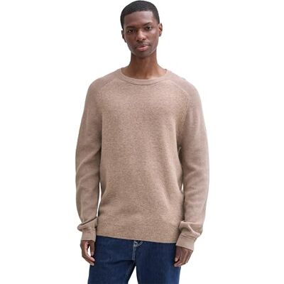 TOM TAILOR herrtröja, 36965 – Parasol Brown Melange, S TOM TAILOR herrtröja, 36965 – Parasol Brown Melange, S
