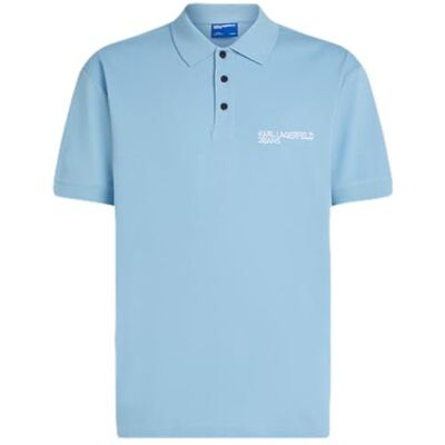 KARL LAGERFELD JEANS , Herr, Regular Pique Polo, Regular Fit, Blå, L KARL LAGERFELD JEANS , Herr, Regular Pique Polo, Regular Fit, Blå, L