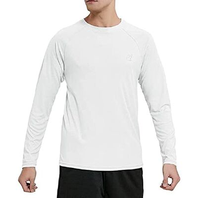 MeetHoo Rashguard kortärmad tröja/långärmad tröja UV skjorta UPF 50+ lös stretch UV-skydd långärmad simtröja för surfing simning löpning MeetHoo Rashguard kortärmad tröja/långärmad tröja UV skjorta UPF 50+ lös stretch UV-skydd långärmad simtröja för surfing simning löpning