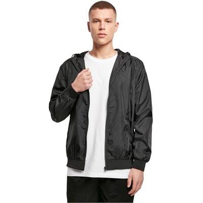 Build Your Brand Windrunner för män, blk/blk, XL Build Your Brand Windrunner för män, blk/blk, XL