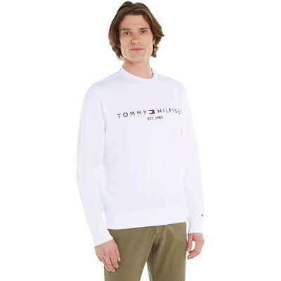 Tommy Hilfiger herr Tröja Tommy logo tröja, Vitt, XXL Tommy Hilfiger herr Tröja Tommy logo tröja, Vitt, XXL