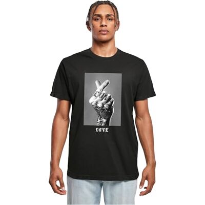 Tee herr-t-shirt, 100% bomull, svart, XL Tee herr-t-shirt, 100% bomull, svart, XL