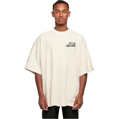 MERCHCODE T-shirt för män, 100% bomull, vitsand, L, Vit, L MERCHCODE T-shirt för män, 100% bomull, vitsand, L, Vit, L