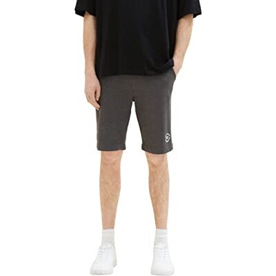 TOM TAILOR Herr 1036329 Bermuda sweatbyxor shorts, 11086-Dark Grey Melange, S, 11086 – mörkgrå melerad, S TOM TAILOR Herr 1036329 Bermuda sweatbyxor shorts, 11086-Dark Grey Melange, S, 11086 – mörkgrå melerad, S