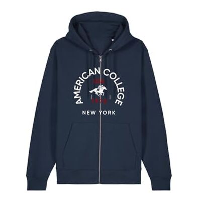 AMERICAN COLLEGE USA Navy Zip Sweatshirt Herr Storlek XL Decontract, Färg: blå, XL AMERICAN COLLEGE USA Navy Zip Sweatshirt Herr Storlek XL Decontract, Färg: blå, XL