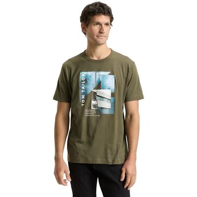 TOM TAILOR T-shirt för män, 10920 – Deep Forest Green, L TOM TAILOR T-shirt för män, 10920 – Deep Forest Green, L