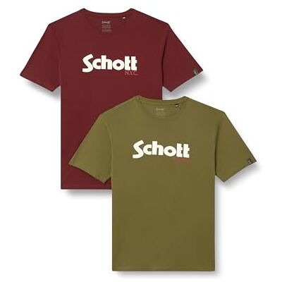 Schott NYC Herr Tspklogo T-shirt, flerfärgad, 3XL EU, Material: Polyester, 3XL Schott NYC Herr Tspklogo T-shirt, flerfärgad, 3XL EU, Material: Polyester, 3XL