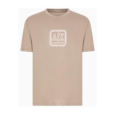Giorgio Armani Utility Edge, hållbar, Sqaure Logo T-shirt, Cashew Roasted, L, Cashew Roasted, L Giorgio Armani Utility Edge, hållbar, Sqaure Logo T-shirt, Cashew Roasted, L, Cashew Roasted, L