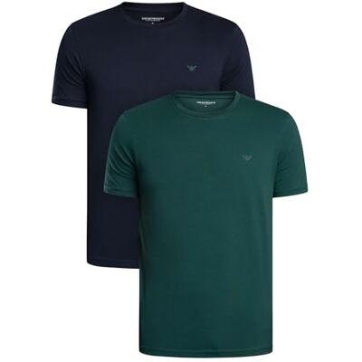 Giorgio Armani T-shirt för män, BLÅ, L Giorgio Armani T-shirt för män, BLÅ, L