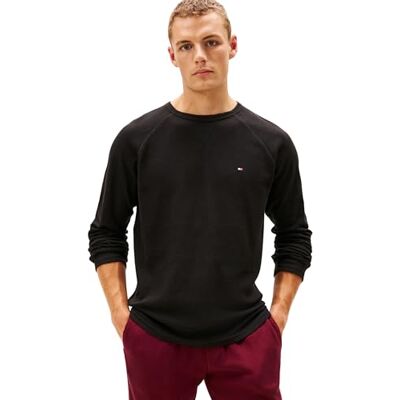 Tommy Hilfiger herr WAFFLE LS TOP UM0UM03816 L/S t-shirt, svart, XL, svart (svart), XL Tommy Hilfiger herr WAFFLE LS TOP UM0UM03816 L/S t-shirt, svart, XL, svart (svart), XL