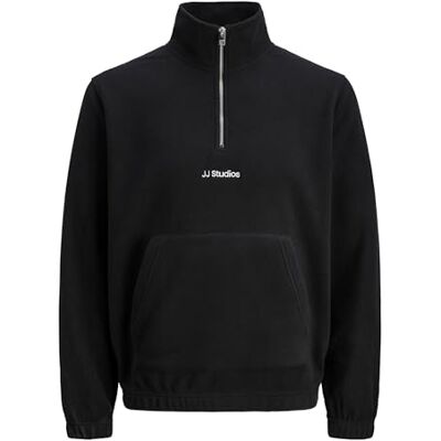JACK & JONES Jjsoho halvzip fleece pls – plus size, svart, 3XL JACK & JONES Jjsoho halvzip fleece pls – plus size, svart, 3XL