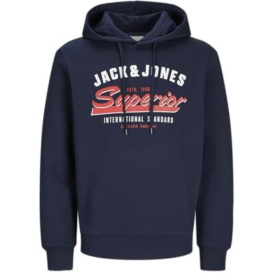 JACK & JONES JACK&JONES JJELOGO Sweat Hood 2 COL 24/25 NOOS, Sky Captain, XS JACK & JONES JACK&JONES JJELOGO Sweat Hood 2 COL 24/25 NOOS, Sky Captain, XS