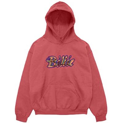 Billie Eilish Silhouettes Logo Ny Officiell Unisex Röd Huvtröja, Röd, XL Billie Eilish Silhouettes Logo Ny Officiell Unisex Röd Huvtröja, Röd, XL