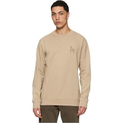 Tee herr Easy Sign Crewneck sweatshirt, darksand, M Tee herr Easy Sign Crewneck sweatshirt, darksand, M