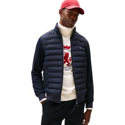 Tommy Hilfiger Herr MIX MEDIA HOODED ZIP THROUGH MW0MW40050 dragkedja genom huvtröja, blå, M, Blå (ökenhimmel), M Tommy Hilfiger Herr MIX MEDIA HOODED ZIP THROUGH MW0MW40050 dragkedja genom huvtröja, blå, M, Blå (ökenhimmel), M