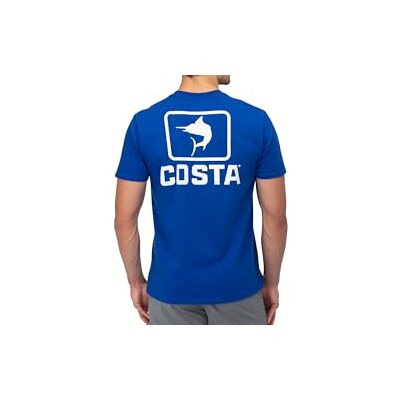Costa Del Mar Men's Emblem Marlin Short Sleeve Crewneck Royal Blue Costa Del Mar Men's Emblem Marlin Short Sleeve Crewneck Royal Blue