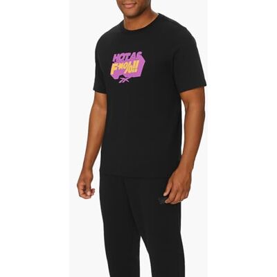Reebok GS Hype Text Tee, svart, S Reebok GS Hype Text Tee, svart, S