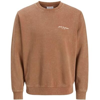 JACK & JONES Jjedover Print Sweat Crew Neck, Munkar rock, XL JACK & JONES Jjedover Print Sweat Crew Neck, Munkar rock, XL