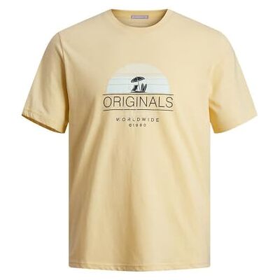 JACK & JONES Jorcasey Tee Ss Crew Neck T-shirt, Italiensk halm, XS JACK & JONES Jorcasey Tee Ss Crew Neck T-shirt, Italiensk halm, XS