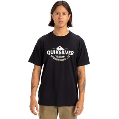 Quiksilver Typed Out SS T-shirt herr, svart, XS Quiksilver Typed Out SS T-shirt herr, svart, XS