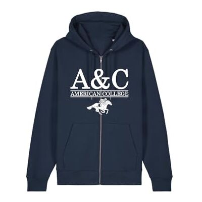 AMERICAN COLLEGE USA Navy Zip Sweatshirt Herr Storlek XL Decontract, Färg: blå, XL AMERICAN COLLEGE USA Navy Zip Sweatshirt Herr Storlek XL Decontract, Färg: blå, XL