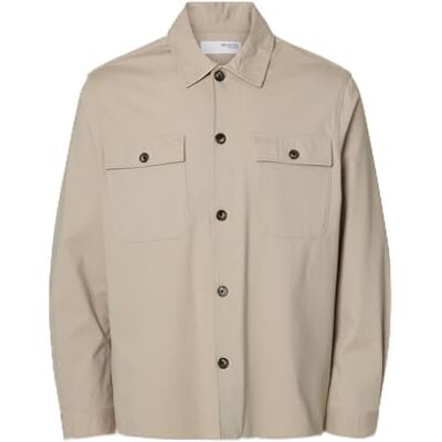 SELECTED HOMME Slhreg Lorent Bistretch Overshirt Noos, Ren kashmir, L SELECTED HOMME Slhreg Lorent Bistretch Overshirt Noos, Ren kashmir, L