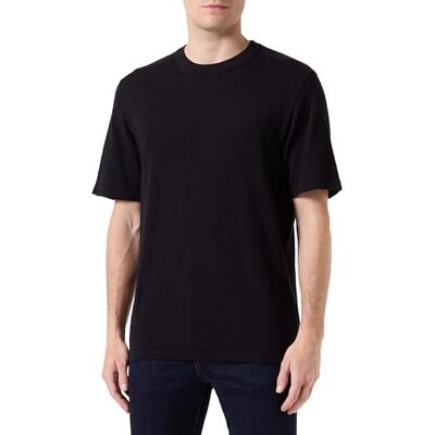 SELECTED HOMME SELETED HOMME Herr Slhberg Linen Ss Knit Tee Noos T-shirt, svart, M SELECTED HOMME SELETED HOMME Herr Slhberg Linen Ss Knit Tee Noos T-shirt, svart, M